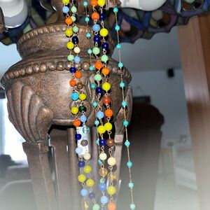 2 Vintage Multicolor Beaded Necklace
